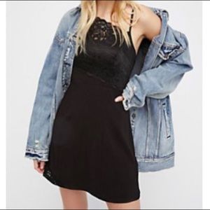 Asymmetrical Neckline Slip Dress